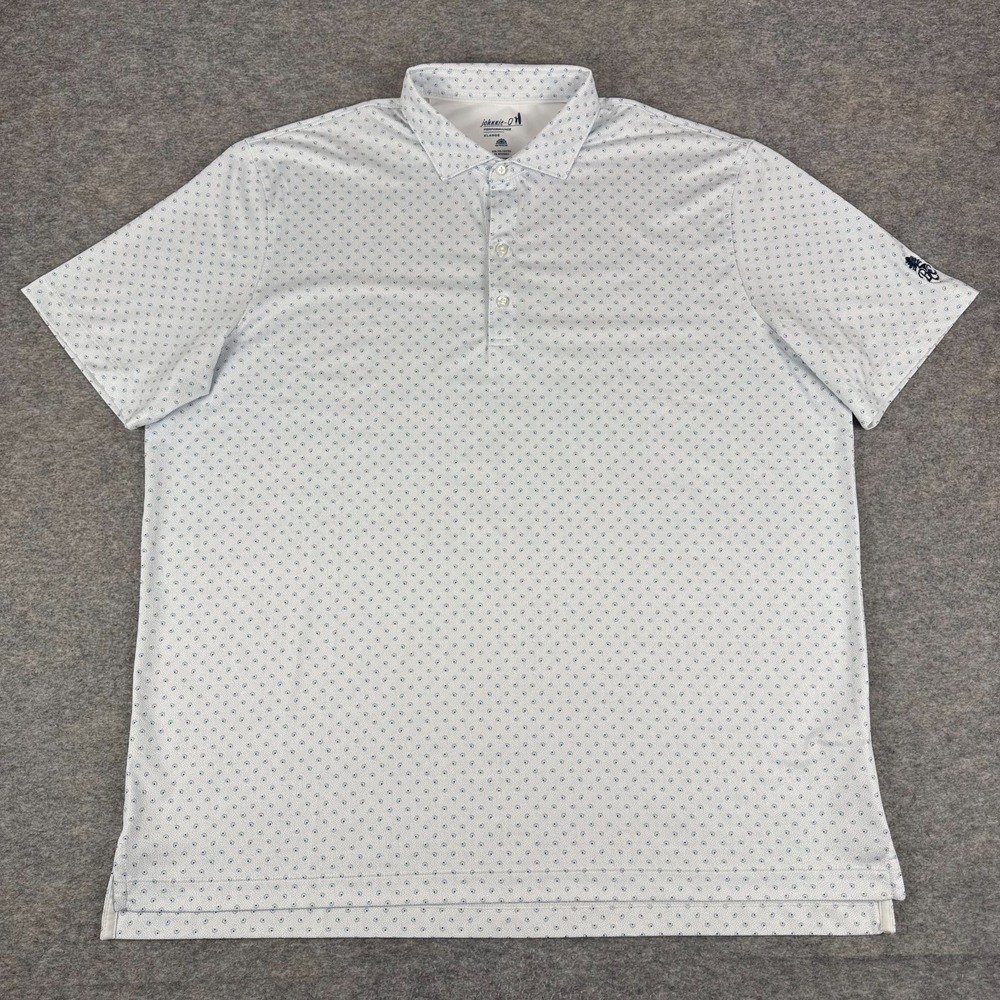 Johnnie-O Crete Performance Polo Shirt Geometric Brentwood Country Club Mens XL